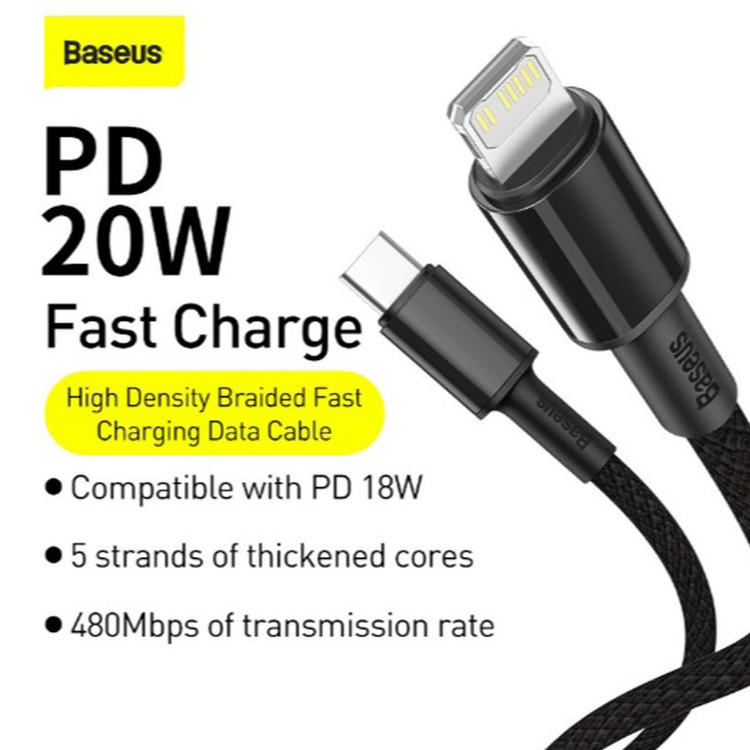 کابل تبدیل USB-C به لایتنینگ باسئوس مدل CATLGD طول 1 متر