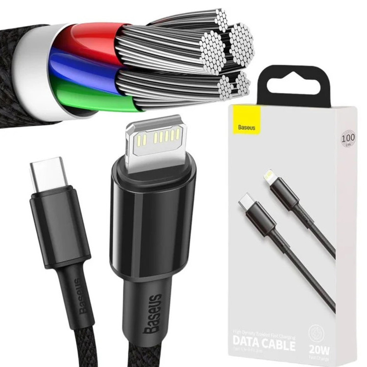 کابل تبدیل USB-C به لایتنینگ باسئوس مدل CATLGD طول 1 متر