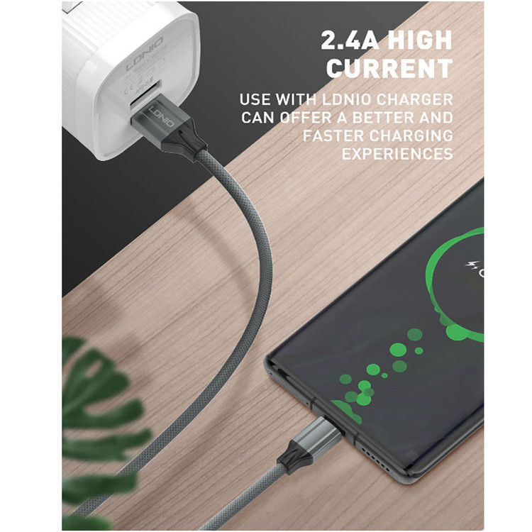 کابل تبدیل USB به لایتنینگ الدینیو مدل LS441 01pr طول 1 متر